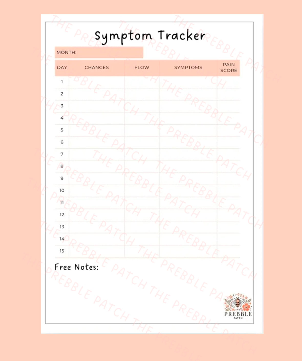 The Prebble Patch Ultimate Cycle Tracker